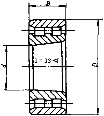 8.NN…K型圓錐孔雙列圓柱滾子軸承(GB/T 285—1994)